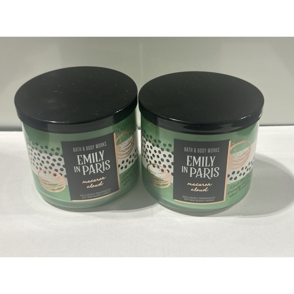 Bath & Body Works Other - Bath Body Works MACARON CLOUD 3- Wick Candle 14.5 oz Set Of 2 Limited Edition